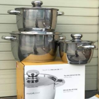 BỘ NỒI FIVE STAR 3 MÓN CAO CẤP BẾP TỪ