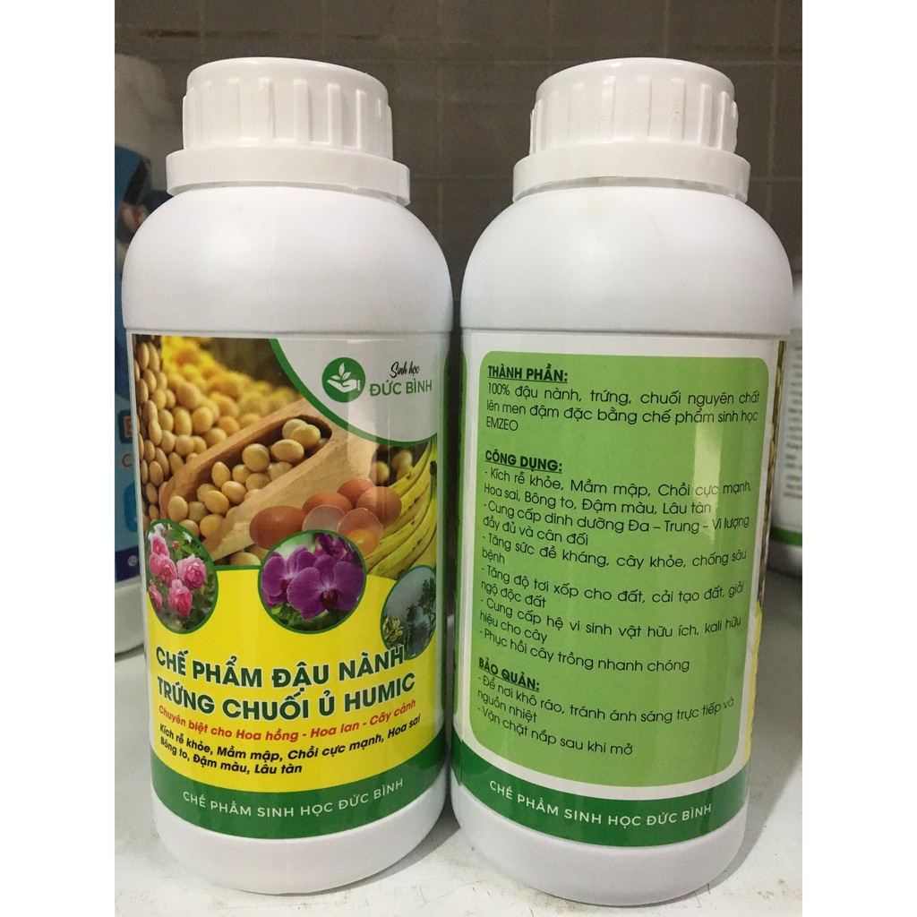 Chế phẩm đậu lành ủ trứng chuối và humic 500ml_Đậu Nành Trứng Chuổi Ủ Humic Kích Rễ Khỏe, Mầm Mập, Chồi Cực Mạnh