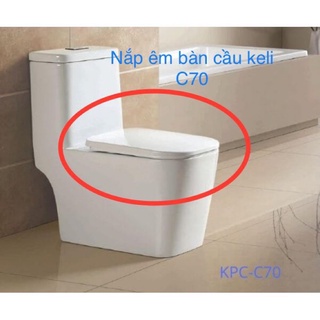 Nắp bàn cầu keli C70 nắp rơi êm có đầy đủ ốc để gắn