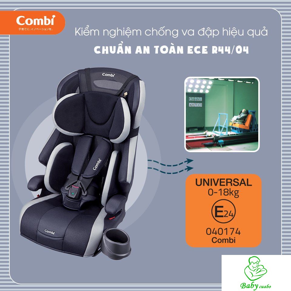 Ghế ngồi ô tô Combi Joytrip Plus màu xanh navy cho bé từ 1 cho đến 11 tuổi