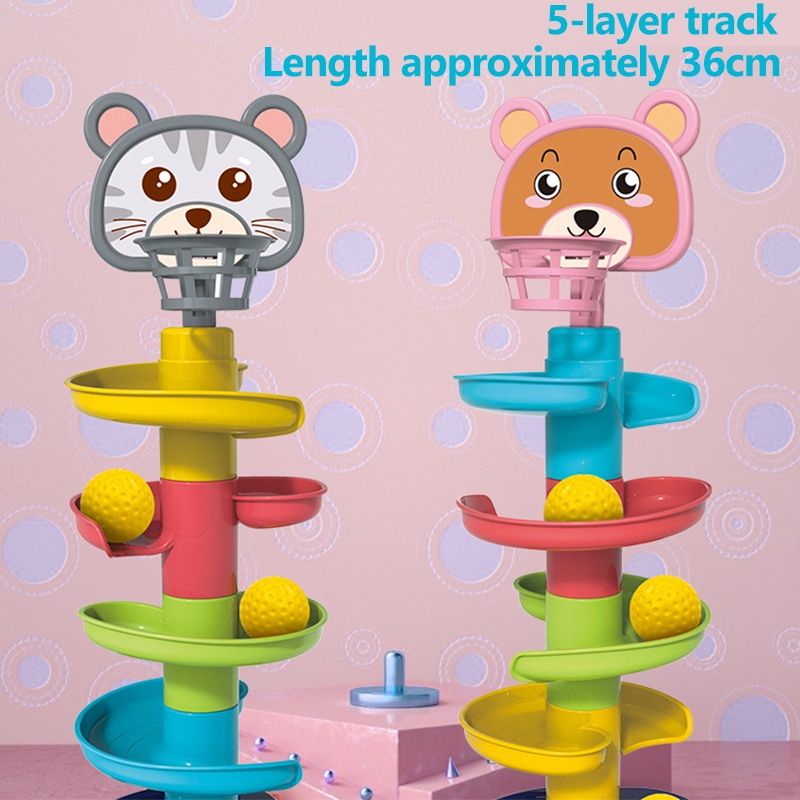 ZHAN QI TOYS Set đồ chơi tháp bóng lăn đáng yêu vui nhộn cho trẻ em