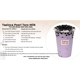 Combo làm trà sữa khoai môn
