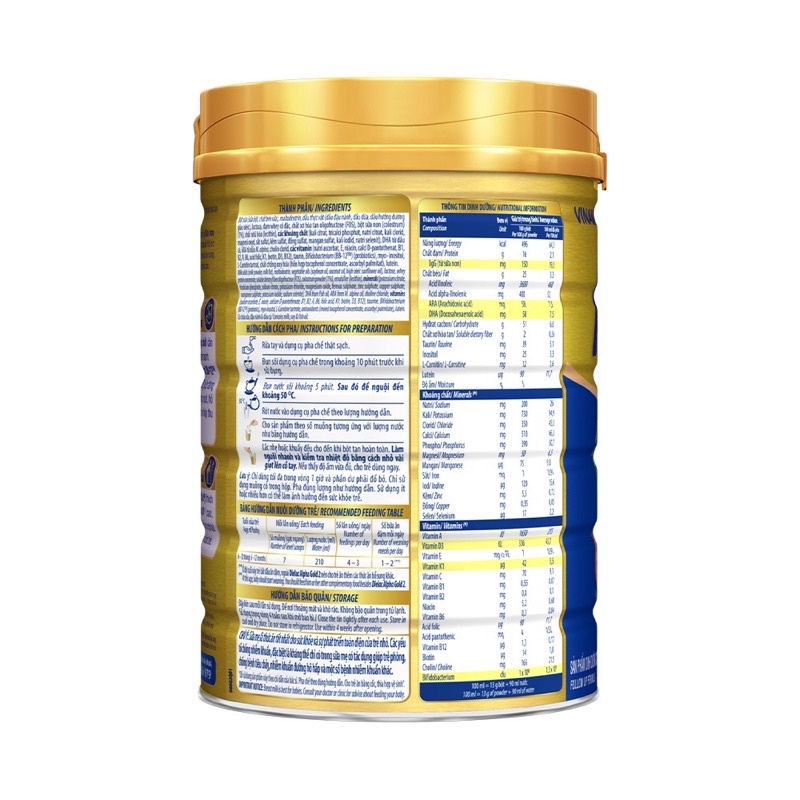 SỮA BỘT DIELAC ALPHA GOLD 2 IQ ( SỮA NON) LON 800g