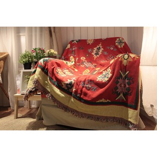 Thảm phủ sofa nhập họa tiết noel dùng cả 2 mặt