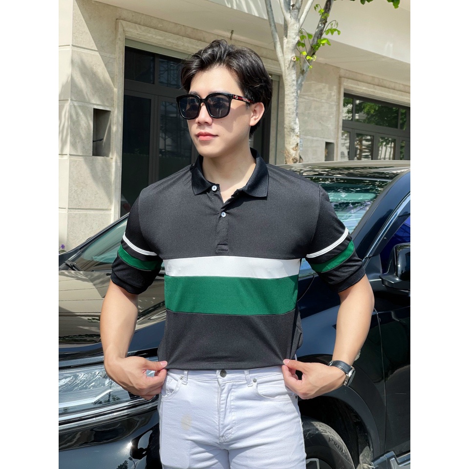Áo thun polo nam, áo thun cá sấu phối màu thời trang - 229
