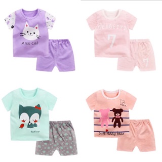 Combo 4 bộ cộc tay bé gái