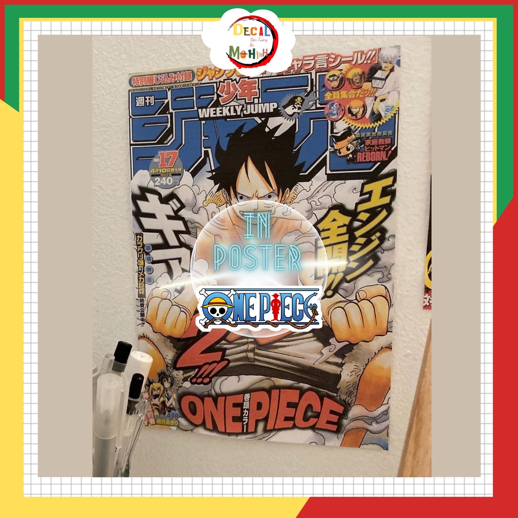 Poster OnePiece Chuẩn Manga,Bìa Màu Đảo Hải Tặc A3 30x42cm CÓ KEO DÁN SẴN