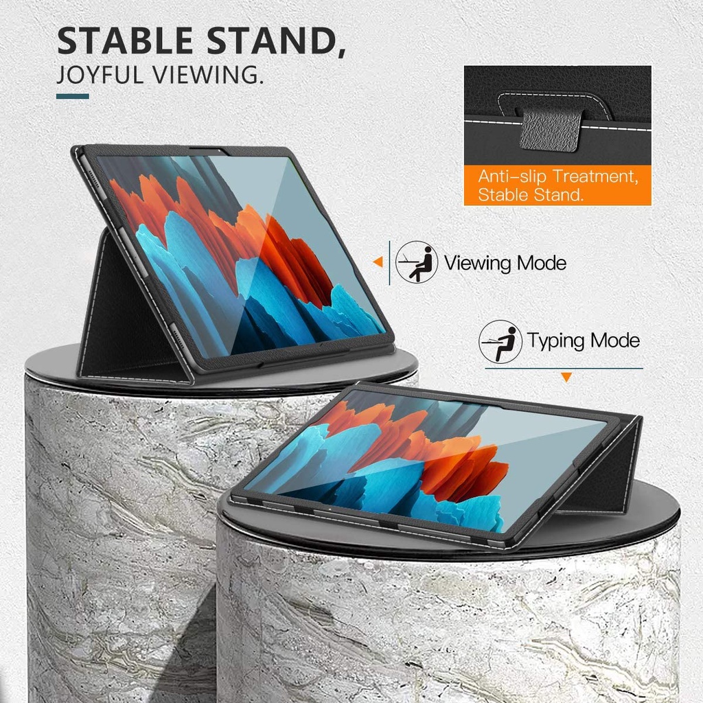 Bao Da Máy Tính Bảng PU Cao Cấp Mỏng Có Giá Đỡ Và Ngăn Đựng Bút Cảm Ứng Cho Samsung Galaxy Tab S7&amp;S8 11inch 2020