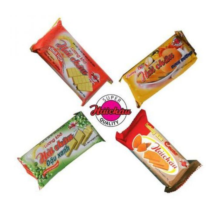 Combo 50 chiếc lương khô Hải Châu Mix vị 65G