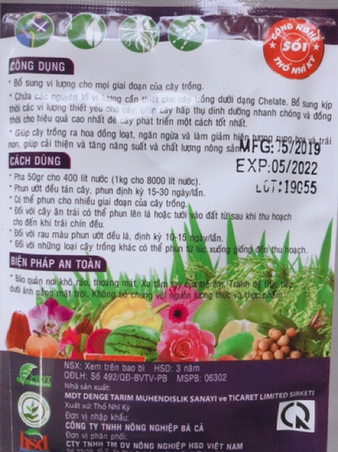 Phân Bón Vi Lượng Cao Cấp Combi - Mix  - Nhập Khẩu Châu Âu