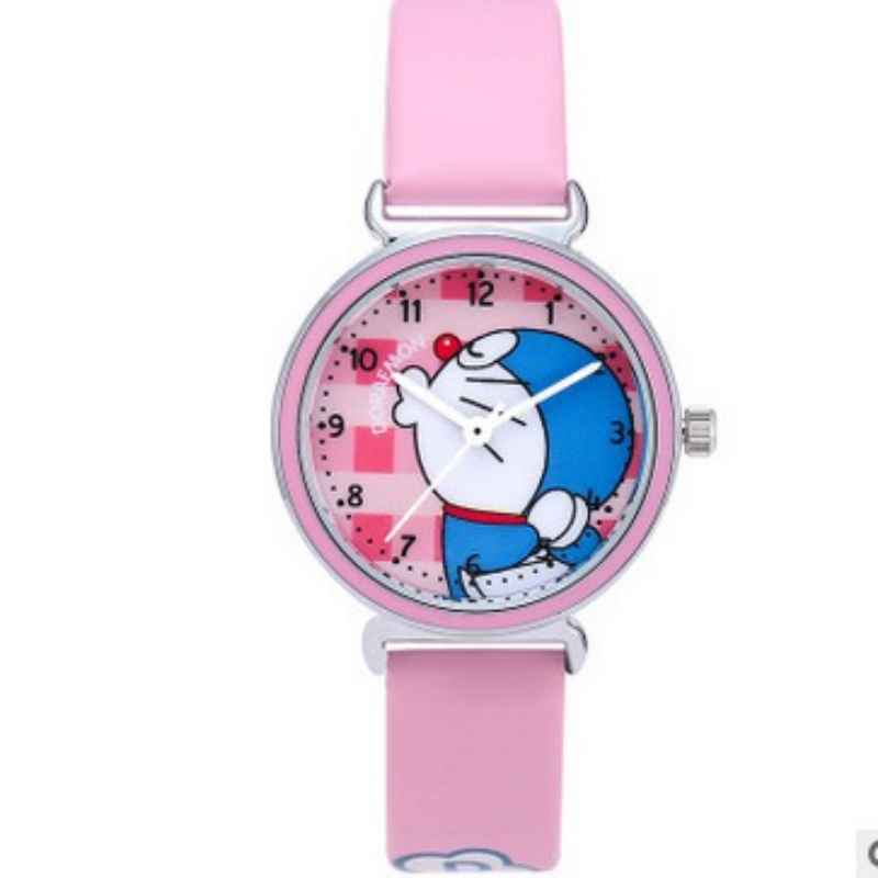 Đồng Hồ Điện Tử Dây Da Hình Doraemon Dễ Thương Cho Bé