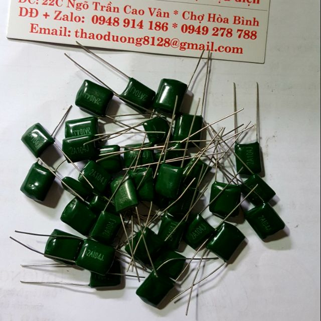 TỤ mi ca 2A 104J combo 50 cái