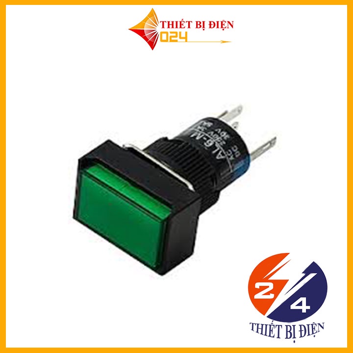 Nút Nhấn Đề Chữ Nhật 24VDC LA16J-11D Nhấn Nhả Có Đèn