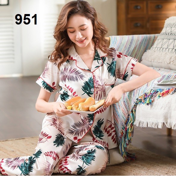 NG9531 - Bộ pyjama nữ chất lụa hàng nhập