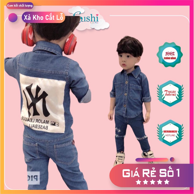 Set Jean cho bé trai cực ngầu - Có ảnh thật Feeback của khách