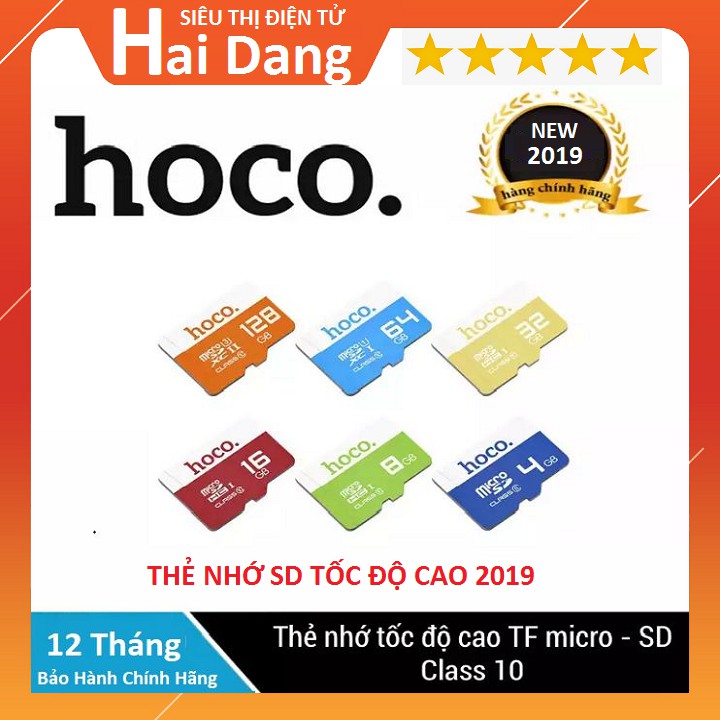 Thẻ Nhớ, Thẻ Nhớ SD Tốc Độ Cao Thẻ Nhớ Hoco 4gb/8gb/16gb/32gb/64gb Class 10_ CHÍNH HÃNG