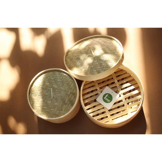 Xửng hấp tre/ lồng hấp tre D15cm/20cm- Hấp há cảo/dimsum
