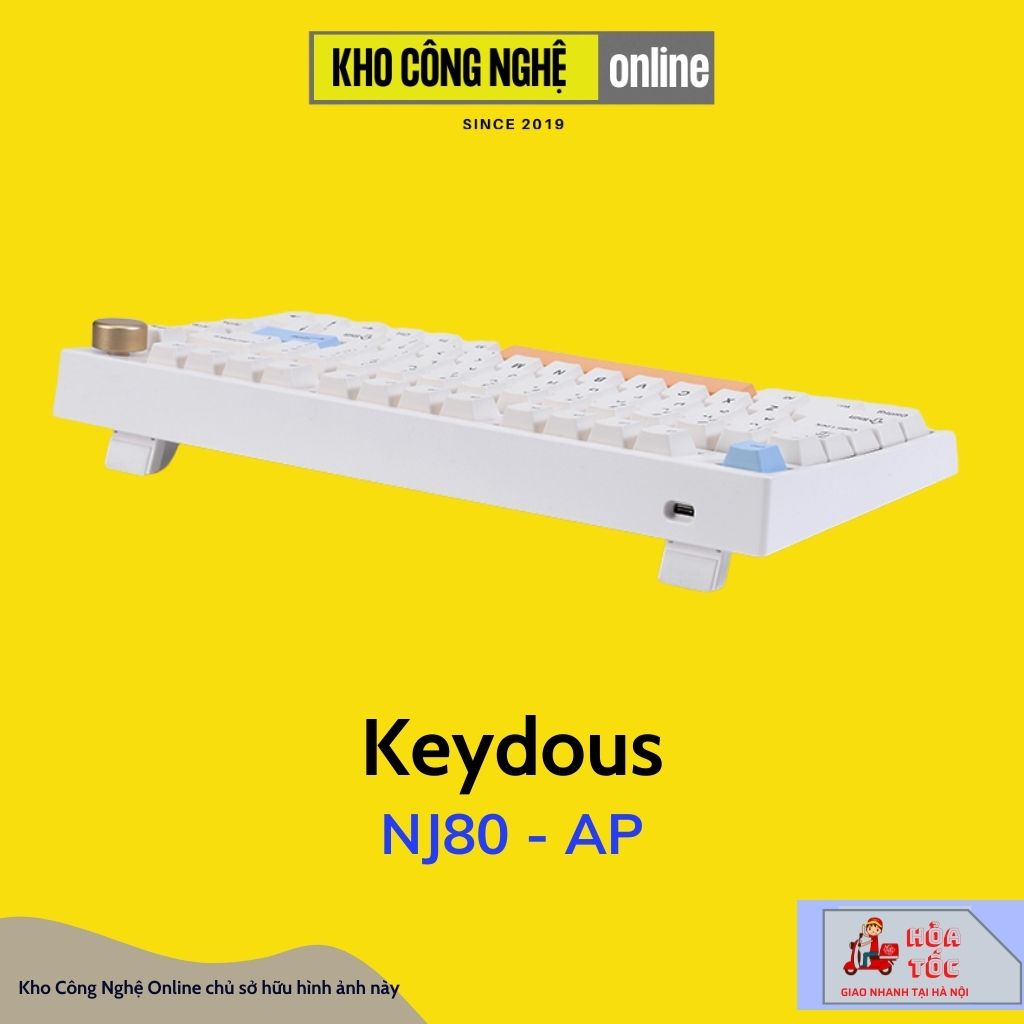 Bàn phím cơ không dây NJ80 - AP Version - Bluetooth 5.0 / Wireless 2.4G / Type C / Led RGB