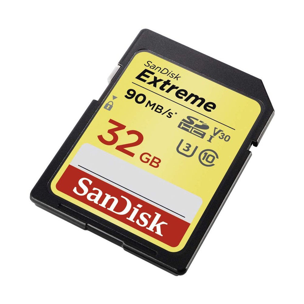 Thẻ nhớ Máy Ảnh SDHC SanDisk Extreme U3 V30 600X 32GB 90MB/s (Vàng)