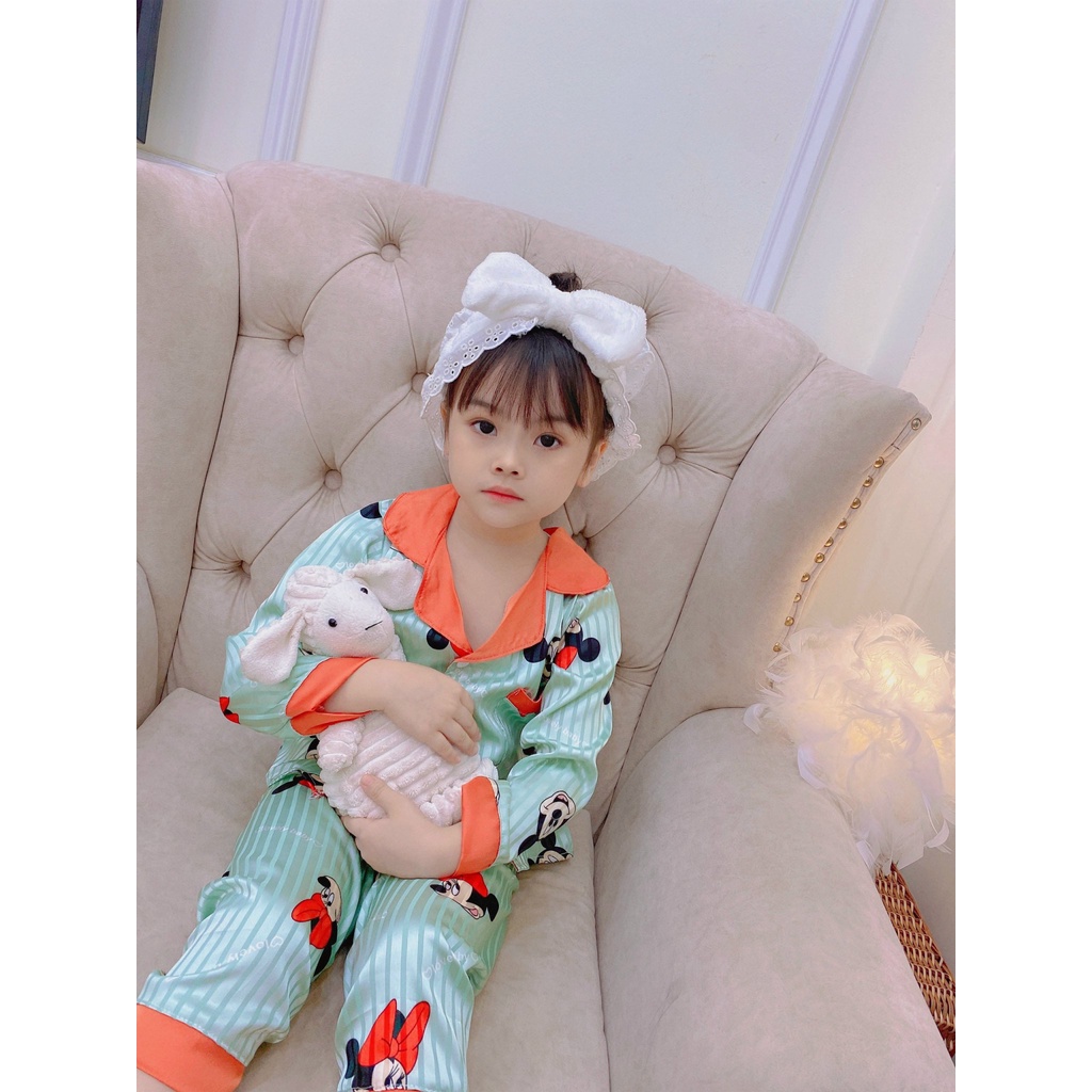 Đồ bộ Pijama dài tay chất gấm họa tiết cực xinh mặc nhà cho bé Namkidshop (V535)