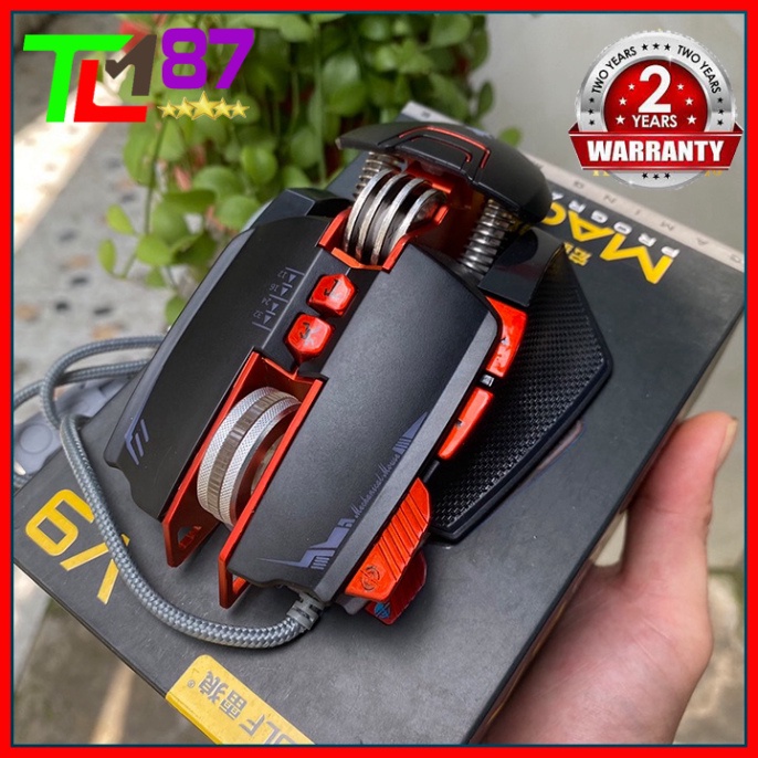 Chuột Gaming LED Thở 7 Màu RGB Có Dây T-WOLF V9 - Chuột Máy Vi Tính PC Laptop Mouse Chuyên Game