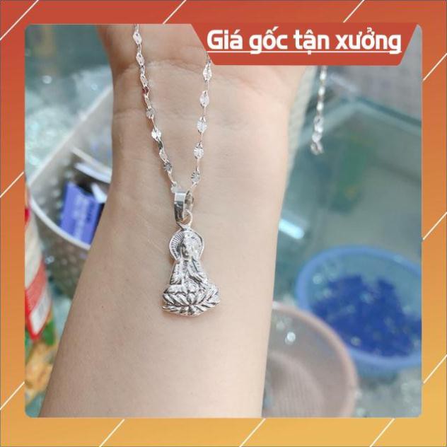 FREESHIP DÂY CHUYỀN MẶT PHẬT BÀ QUAN ÂM CHUẨN BẠC TA