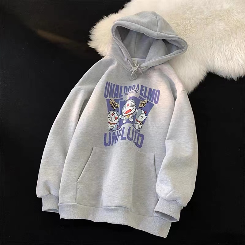 Áo Hoodie Tay Dài Oversize In Họa Tiết Hoạt Hình Nhật Bản Thời Trang Unisex 2022