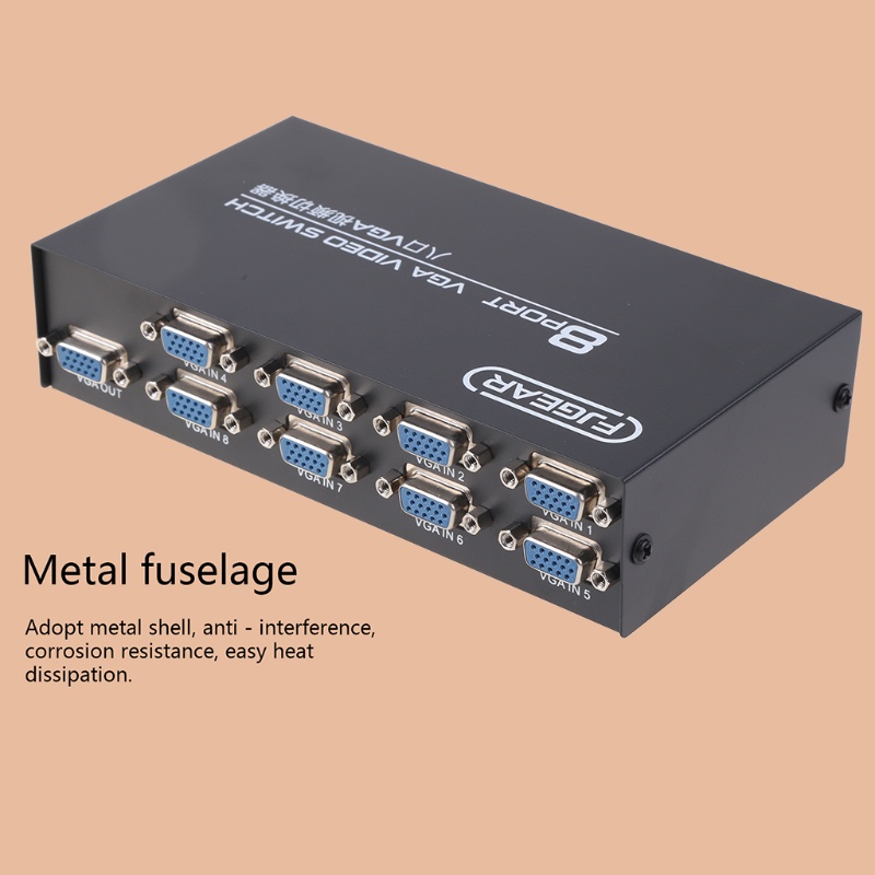 Bộ ChuyểN ĐổI 8 CổNg VGA 1920 * 1440 250MHz 8 Trong 1 Cho PC