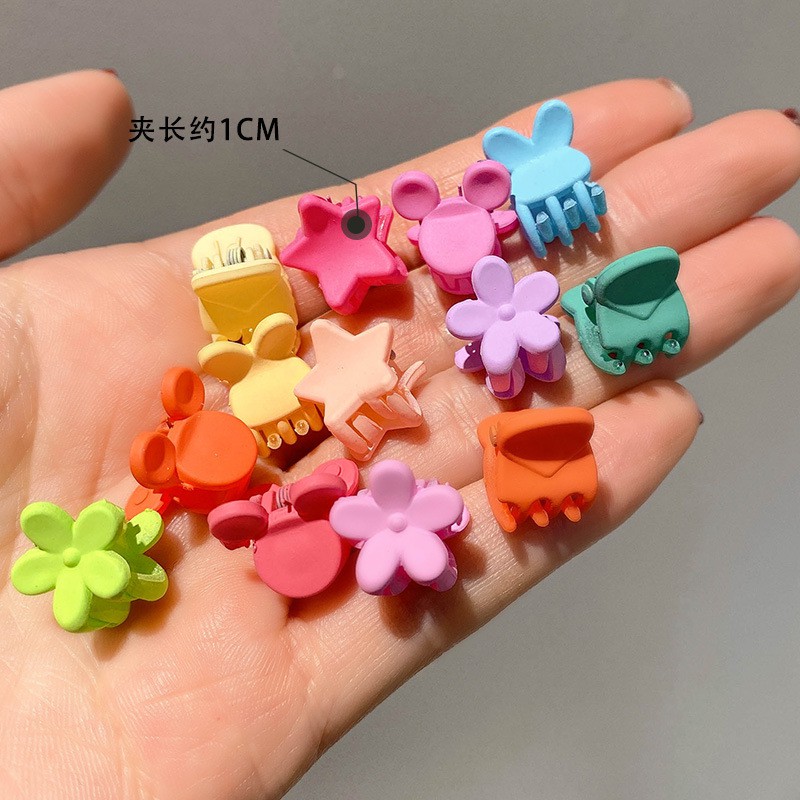 Kẹp tóc cho bé càng cua mini nhiều màu sắc xinh xắn set 50 chiếc Hadyykid H.CT19