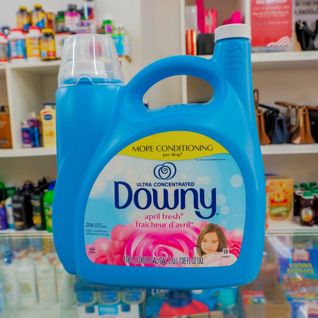 NƯỚC XẢ VẢI DOWNY ULTRA CONCENTRATED APRIL FRESH 244 LOADS CAN 4.88L THƠM NGÁT HƯƠNG MỀM MỊN QUẦN ÁO (CHUẨN COSTCO USA)