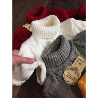 [NHẬP KIDTET hoàn 15% xu đơn 150k] áo len vặn thừng trơn,gấu cho bé gái bé trai
