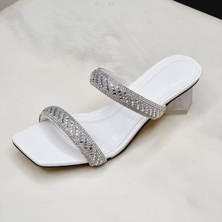 Dép Nữ 2 Quai Xoàn Cao 5 Phân 🎀 SẴN MÀU TRẮNG🎀 Guốc Mũi Vuông Thời Trang Trẻ Trung SD520 shop giày xinh đẹp