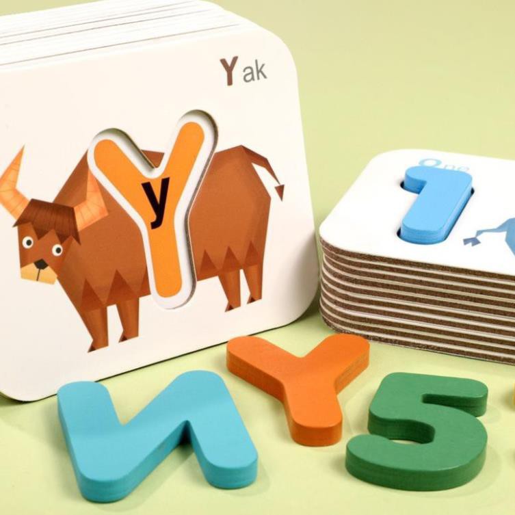 Bộ Giáo Cụ Montessori Bảng chữ cái bằng gỗ và hình con vật đi kèm cho bé phát triển trí tuệ XUTO SHOP Mẫu mới nhất 2020