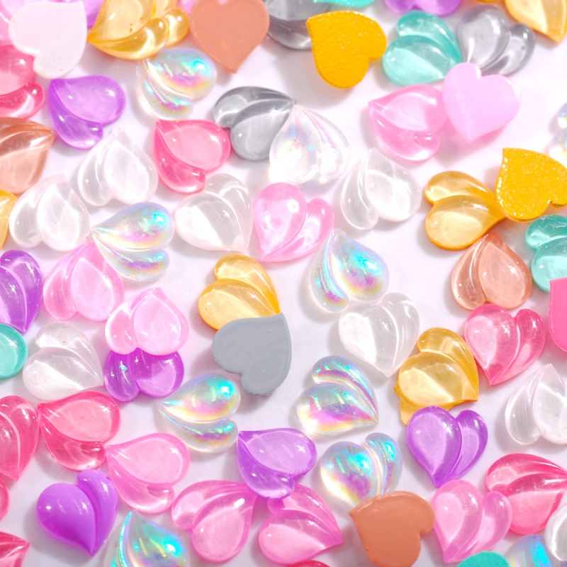 Bộ 20 Phụ Kiện Trang Trí Móng Tay Hình Trái Tim Xinh Xắn