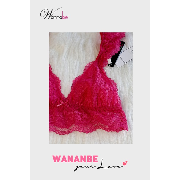 Nội y bộ Wannabe, áo ngực bralette cao căp Wannabe BOR08 dây vai cánh tiên quần lưng vừa nữ tính gợi cảm