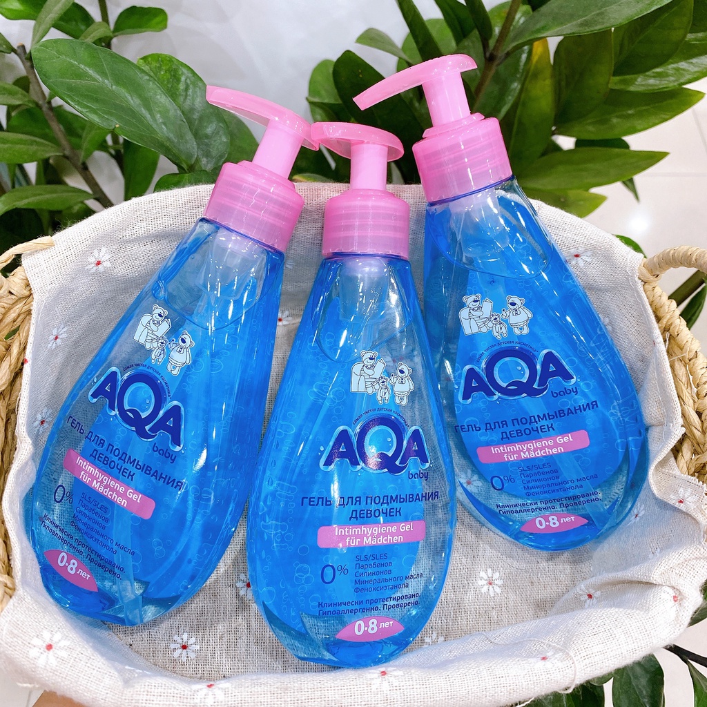 Dung dịch vệ sinh kháng khuẩn bé gái AQUA Nga 0-8 tuổi