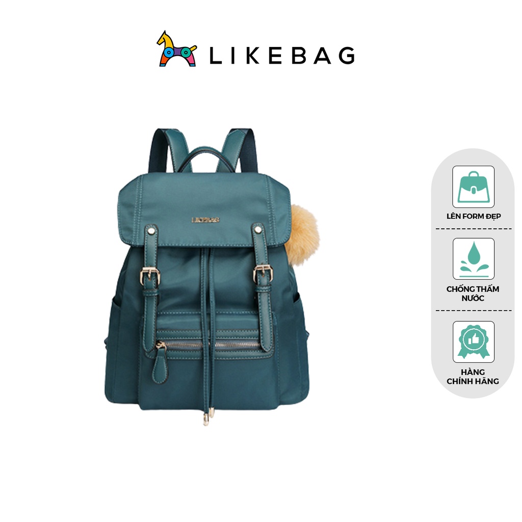 Balo nam nữ đi học LIKEBAG vải Oxford nhiều màu chính hãng 221SJB9005 - LIBAGI