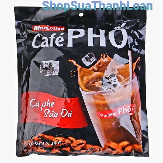 Cafe Phố Sữa Đá - Bịch 30 gói x 24g