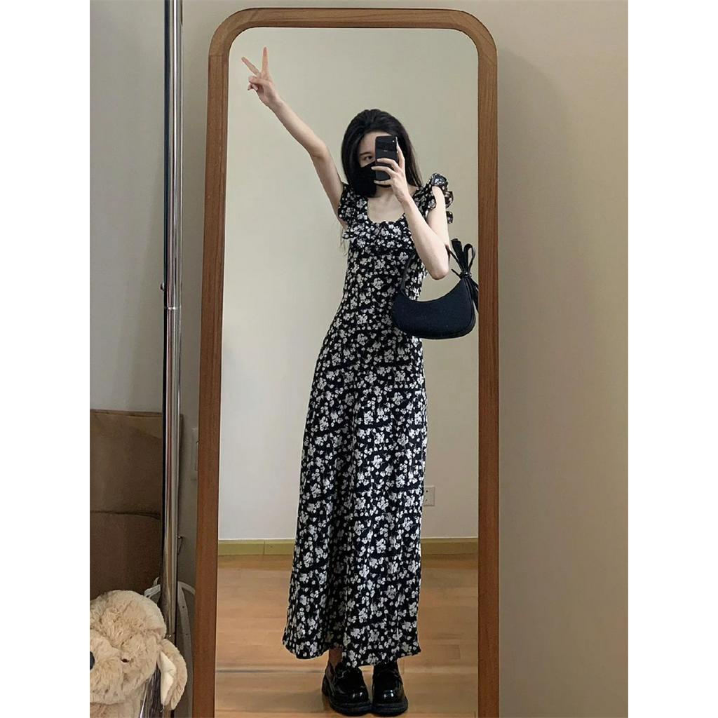 Đầm Dài Hai Dây Họa Tiết Hoa Phong Cách Mới Mùa Hè 62915