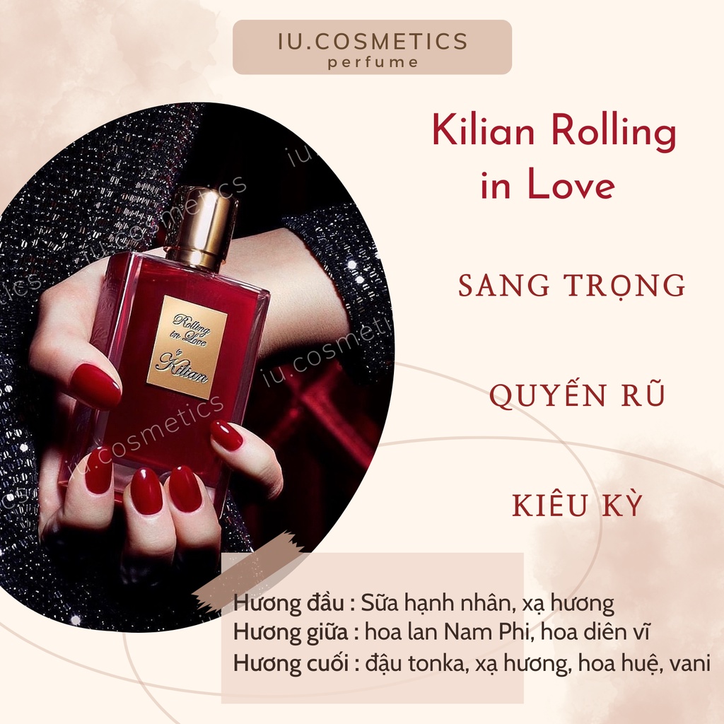 Nước Hoa Nữ Rolling In Love EDP 50ml - Dầu thơm nữ hương thơm ngọt ngào quyến rũ - iu.cosmetics