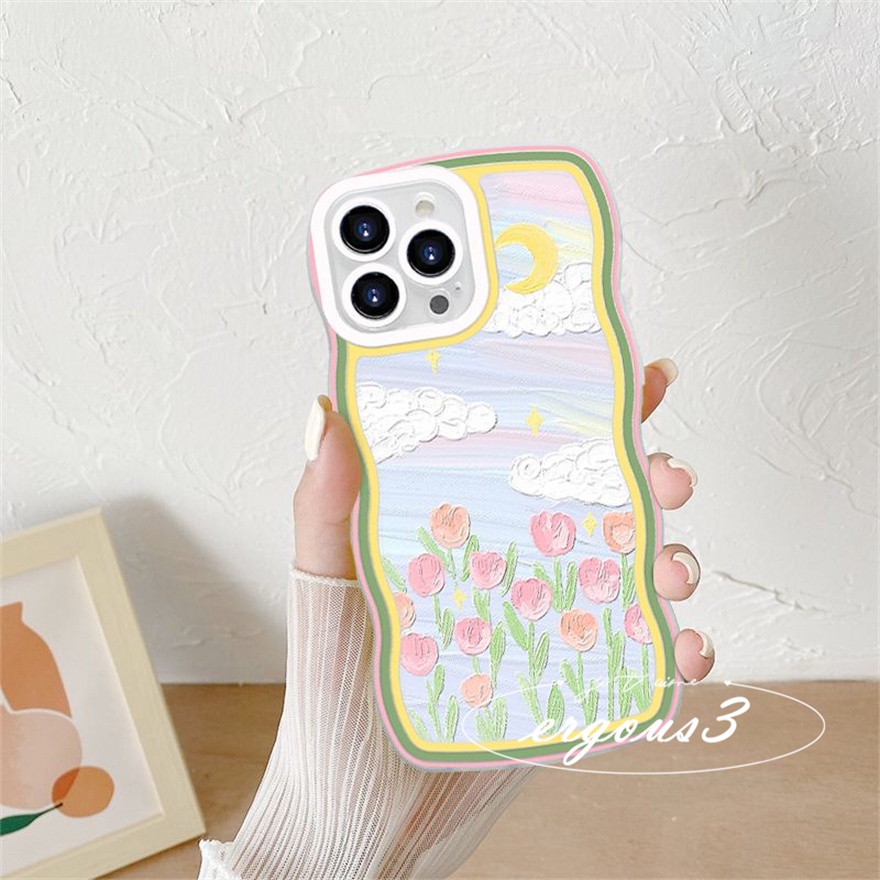 Ốp Điện Thoại Mềm Họa Tiết Hoa Hoạt Hình Cho iPhone 14 13 12 11 Pro Max SE2020 X XR Xs Max 7 8 Plus