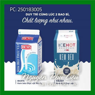💥 HỎA TỐC 💥 Kem béo thực vật RICH lùn – Hộp 454gr (BAO BÌ CŨ/MỚI NGẪU NHIÊN, TÙY LÔ)