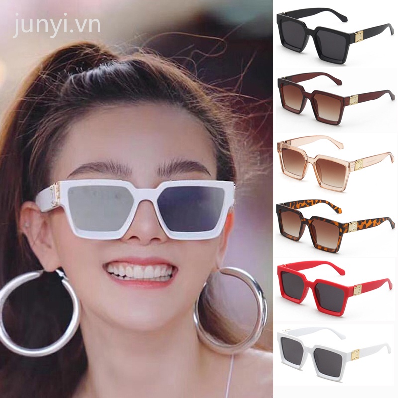 Kính mát gọng chữ nhật chống tia UV thời trang dành cho nữ