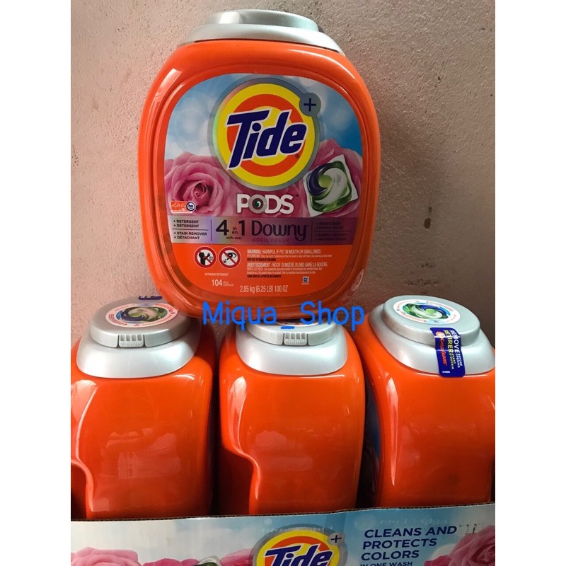 Viên Giặt Xã Tide Pods 4 in 1, 104 Viên Của Mỹ