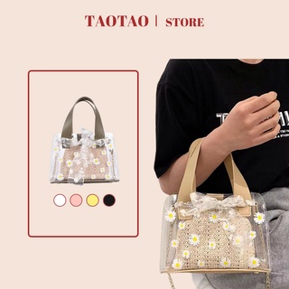 túi cối đi biển hàn quốc túi trong suốt túi tote nữ 2 trong 1