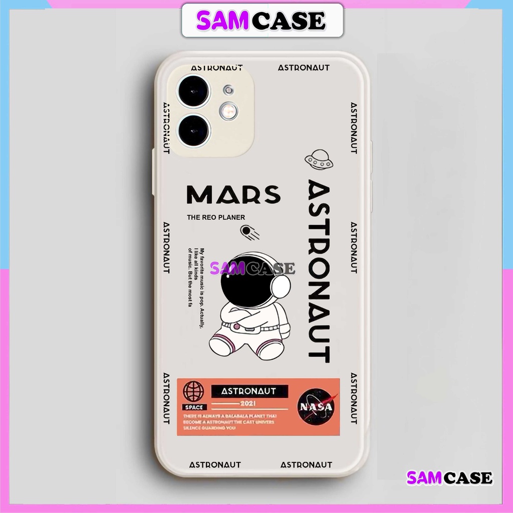 Ốp lưng iPhone Phi hành gia Nasa cạnh viền vuông silicon mềm dẻo cho iphone 6/6s/7/8/X/XS/XR/11/12/13/14 Pro Plus Max