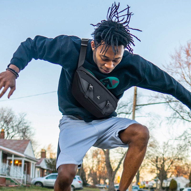 Túi đeo chéo OZUKO thể thao chống thấm nước thời trang cho nam