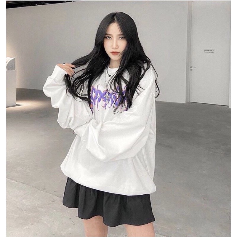 Áo Sweater Nỉ Chữ Tím Unisex | BigBuy360 - bigbuy360.vn