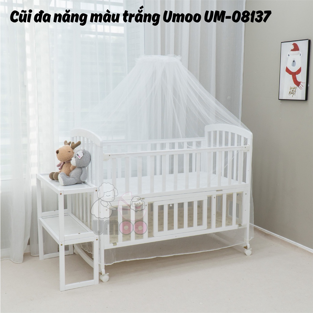 𝗖𝘂̃𝗶 𝗴𝗼̂̃ đ𝗮 𝗻𝗮̆𝗻𝗴, cui go đa nang 6in1 𝗨𝗠𝗢𝗢 𝗨𝗠-𝟬𝟴𝟭𝟯𝟳 có thể tạo thành giường cho bé sơ sinh đến 10 tuổi