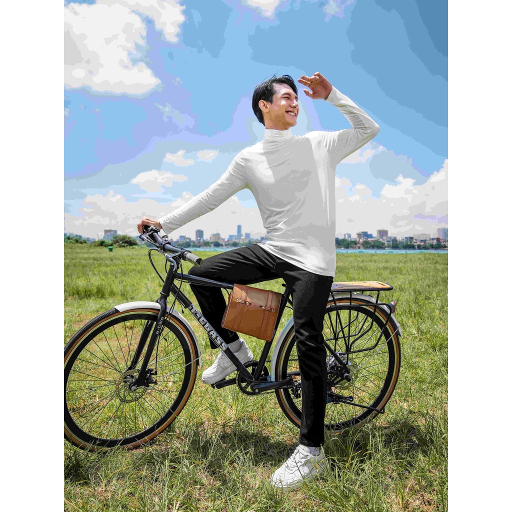 Áo thun YODY dài tay giữ nhiệt mặc thu đông chất cotton mềm mịn ATM5149